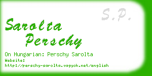 sarolta perschy business card